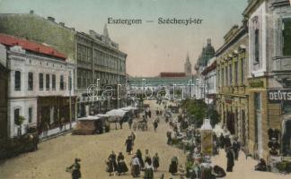 Esztergom Széchenyi tér, Deutsch üzlete, piac (b)