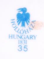 Egy pár Hollóházi porcelán tálka matricás díszítéssel / 
A pair of porelain plates, 22,5x5,5cm