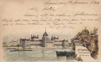 1899 Budapest Ezredéves Országos Kiállítás, Parlament, 2kr Ga. s: Morelli