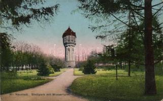 Wiener Neustadt, city park with water tower (EK)