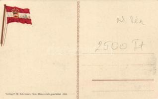 K.u.K. navy; Hochseetorpedoboote; litho flag on backside