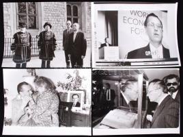 1988-1989 13db sajtófotó Grósz Károlyról, az MSZMP főtitkáráról, 18x24cm