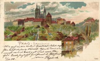 Praha castle, litho, s: E. Cz.