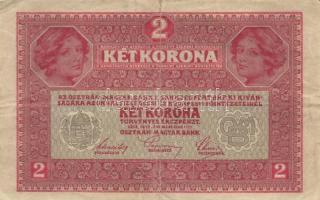 1917. 2K zöld "Deutschösterreich" felülbélyegzéssel T:III