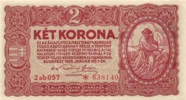 1920. 2K (2x) "2aa", 2ab" T:I-,II (hajtatlanok)
