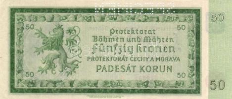 D. Reich/Cseh-Morva Protektorátus 1940. 50K "Specimen" lyukasztással  T:I