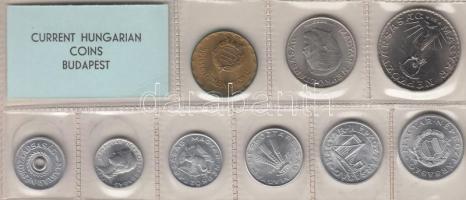 1972. 2f-10Ft 9db klf érmés forgalmi sor fóliatokban T:1