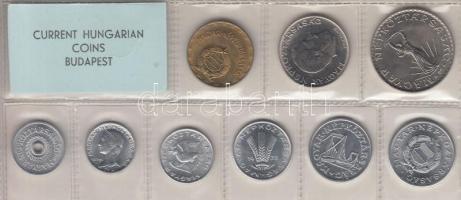 1973. 2f-10Ft 9db klf érmés forgalmi sor fóliatokban T:1