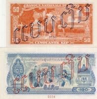 Laosz 1957. 50K "Specimen" fny-sal RRR!!! T:I 2 pici tűhegynyi lyukkal dátum nélkül + Pale...