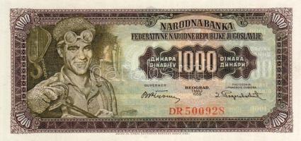 Jugoszlávia 1955. 1000D T:I