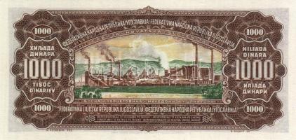 Jugoszlávia 1955. 1000D T:I