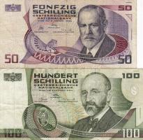 Ausztria 1986. 50Sch + 1984. 100Sch T:II