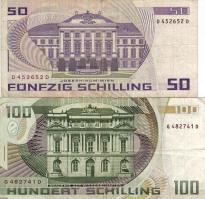 Ausztria 1986. 50Sch + 1984. 100Sch T:II