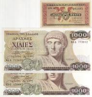 Görögország 1941. 5Dr, 1987. 1000Dr (2x) 3db T:I