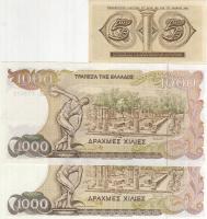 Görögország 1941. 5Dr, 1987. 1000Dr (2x) 3db T:I
