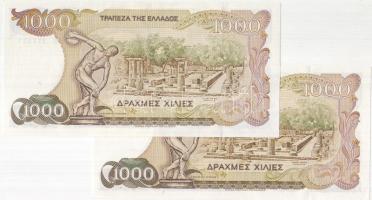 Görögország 1987. 1000Dr (2x) egymásutáni sorszámokkal T:I