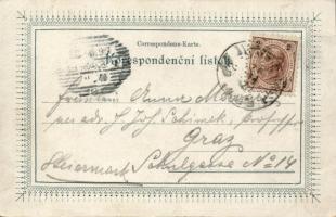 1897 Chocen with railway station litho (EK)