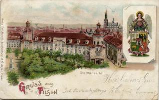 Plzen, Pilsen litho (EK)