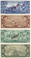 Kuba 1978-86. 1,5,10,20P "Specimen" fny-sal T:I