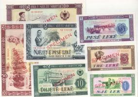 Albánia 1976. 1,5,10,25,50,100L sor 6 klf db "Specimen" fny-sal T:I