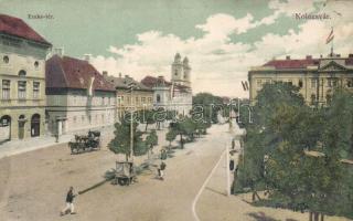 Kolozsvár Emke square, Hungarian flags (fl)