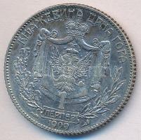 Montenegró 1909. 1P Ag "I. Mihály" T:3
Montenegro 1909. 1 Perper Ag "Nicholas I"...