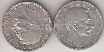 Szerbia 1912-1915. 1D Ag "I. Péter" (2x) T:2-,3
Serbia 1912-1915. 1 Dinara Ag "Peter ...