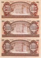 1990H,1995J,1995H 5000Ft "000..." szériás "Minta" lyukasztással + piros fny-sal ...