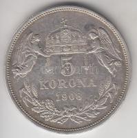 1908KB 5K Ag "Ferenc József" T:2-