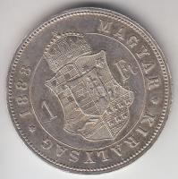 1883KB 1Ft Ag "Barokk címer" T:1-,2