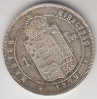 1879KB 1Ft Ag "Középcímer" T:2