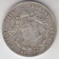 1869GYF 1Ft Ag "Angyalos címer" T:2