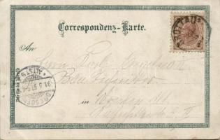 1897 Grabstejn, Gräfenstein castle litho