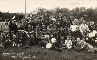 Máriabesnyő, Budapest Székesfőváros Közlekedési Részvénytársaság zenekara 1933. május 28., fotó