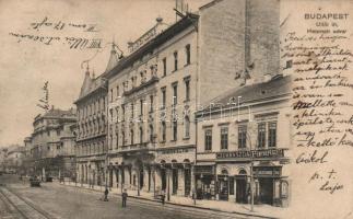 Budapest IX. Üllői út, Heinrich udvar, Salgó Sándor fényképészete, Heinrich és fia üzlete (EK)