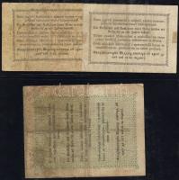 1848-49. 15Kr,30Kr,2Ft,5Ft,10Ft "Kossuth-bankók" T:III,III-