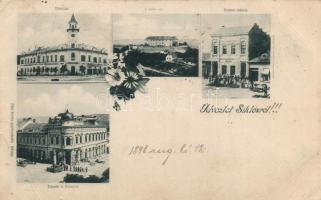 1898 Siklós városháza, vár, Központi szálloda, takarék és hitelegylet (b)
