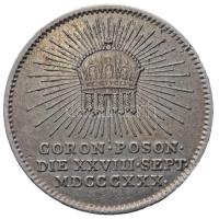 Habsburg Birodalom / Pozsony 1830. szeptember 28. Koronázási zseton Ag "I.Ferenc - V.Ferdinánd&...