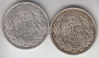 1915. 1K Ag "Ferenc József" (2x) T:2,2-