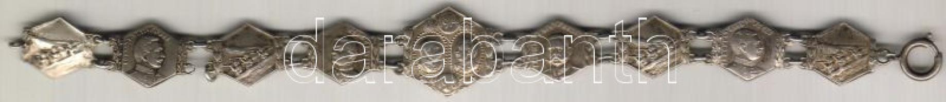 1914-16. Hadikarkötő I.Ferenc József + II. Vilmos + vezérkari tisztek ezüst T:2