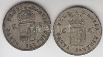 1849NB 6Kr Ag (2x) T:2-,3