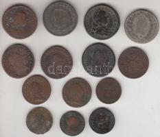 Vegyes ezüst és fémpénz tétel főleg a krajcár időszakból, jobb darabokkal! T:vegyes