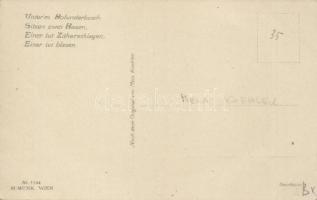 Unterm Holunderbusch sitzen..., M. Munk Wien Nr. 1144, litho s: Mela Koehler