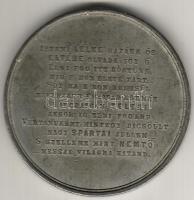 1861. "Gr. Teleki László" fém plakett T:2-
