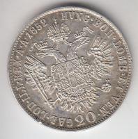 1852B 20Kr Ag "Ferenc József" osztrák típus T:1-,2 kis ph