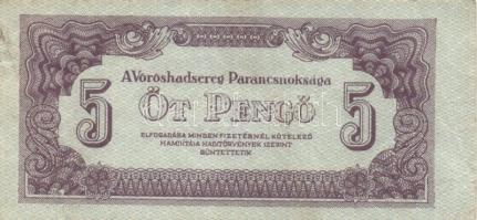 1944. 100P + 20p + 5P "A Vöröshadsereg Parancsnoksága" T:III,III-