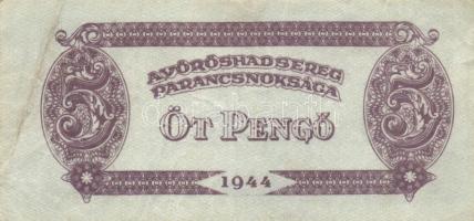 1944. 100P + 20p + 5P "A Vöröshadsereg Parancsnoksága" T:III,III-