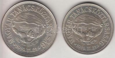 1969. 50Ft Ag + 100Ft Ag "Tanácsköztársaság" pár T:BU