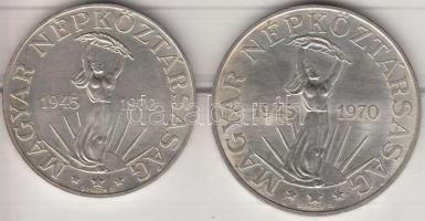 1970. 50Ft Ag + 100Ft "Felszabadulás" pár T:BU