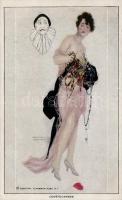 Covetousness; Erotic art postcard s: Raphael Kirchner